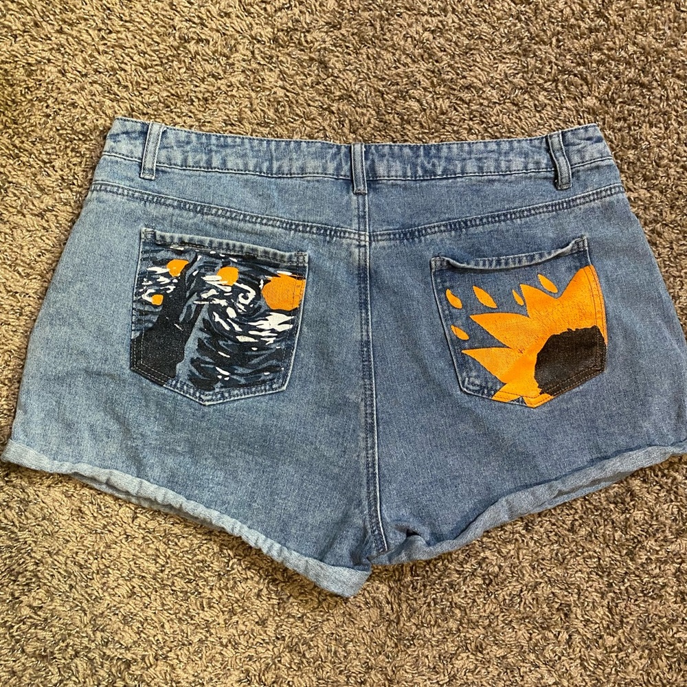Printed Jean short